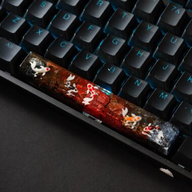 Black and Red Koi keyboard spacebar