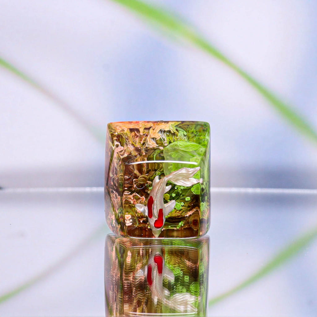 Honey and Mint Koi Keycap 5 Honey and mint koi keycap