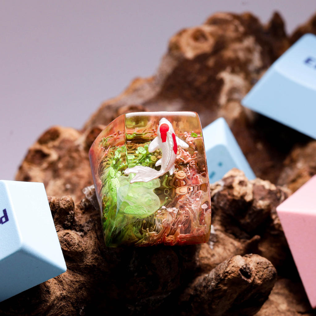 Honey and Mint Koi Keycap 7 Honey and mint koi keycap