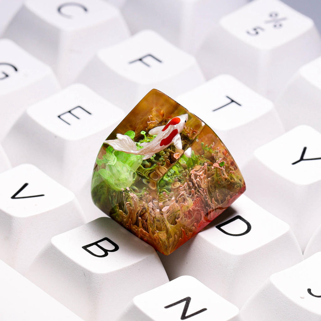 Honey and Mint Koi Keycap 6 Honey and mint koi keycap