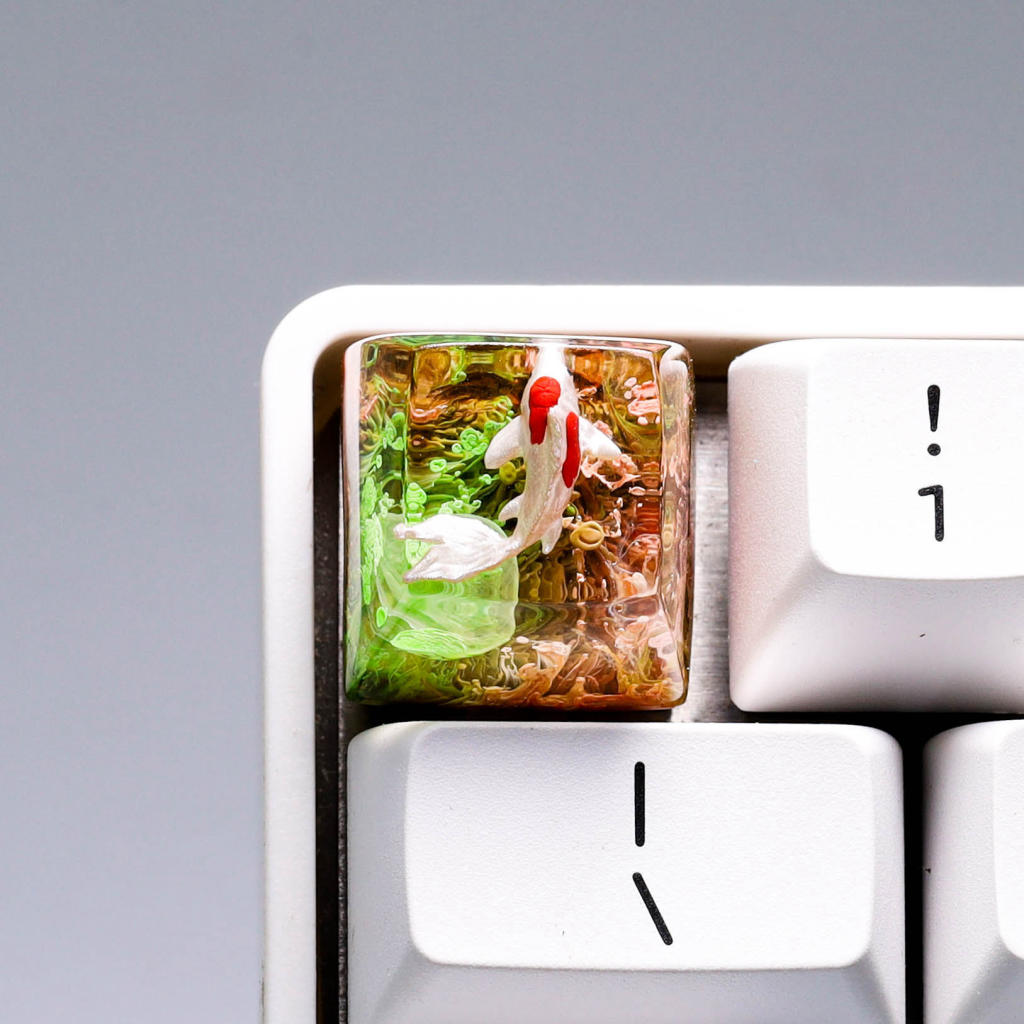 Honey and Mint Koi Keycap 3 Honey and mint koi keycap