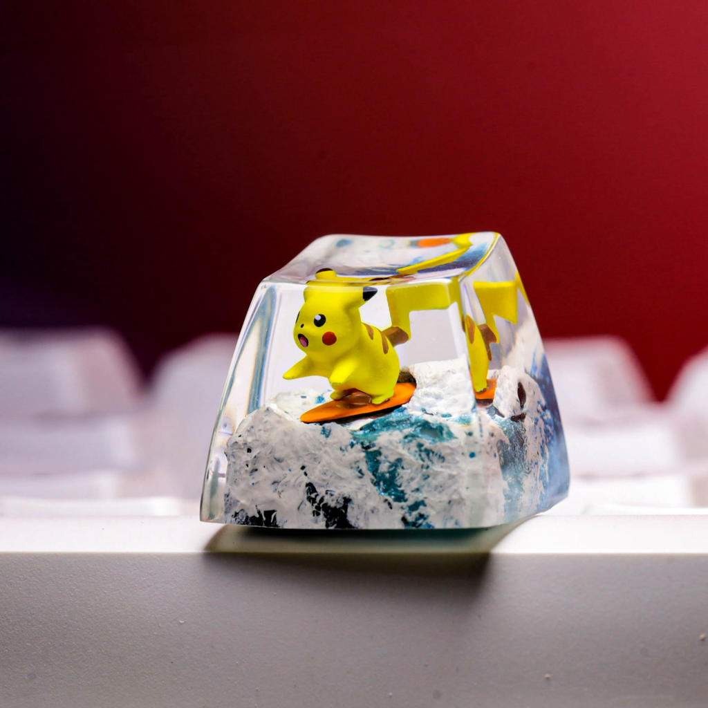 Surfing Pikachu Pokemon Keycap 5 Surfing Pikachu Pokemon Keycap