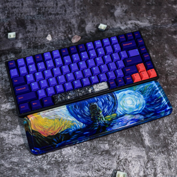 Astronaut keyboard wrist rest Van Gogh style 2 Astronaut keyboard wrist rest Van Gogh style