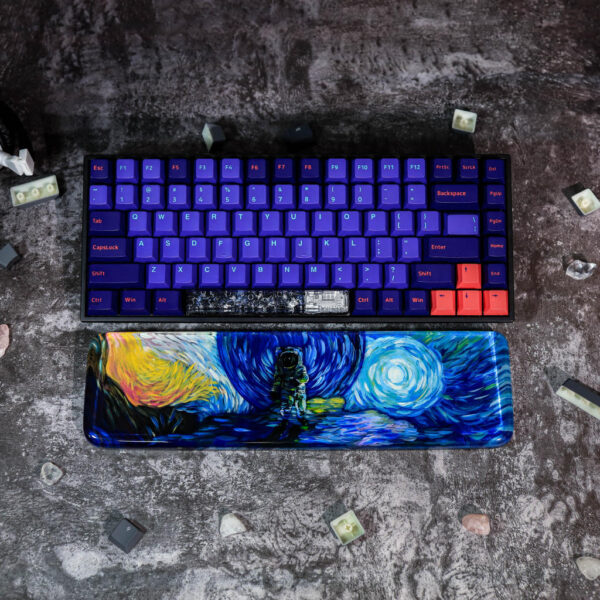 Astronaut keyboard wrist rest Van Gogh style 3 Astronaut keyboard wrist rest Van Gogh style