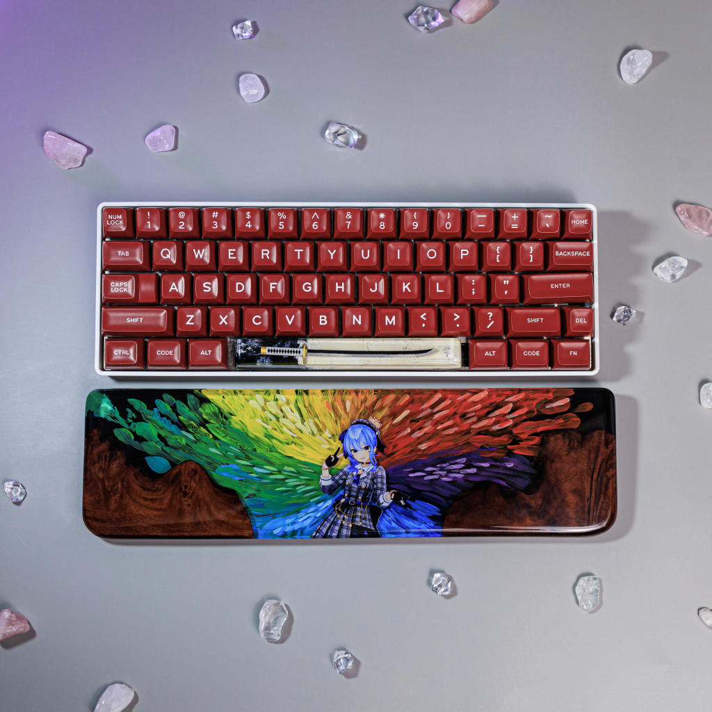 Custom anime Keyboard Wrist Rest 1 Custom anime Keyboard Wrist Rest
