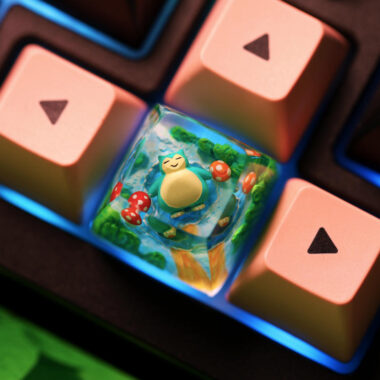 Sleeping Snorlax Pokemon Keycap