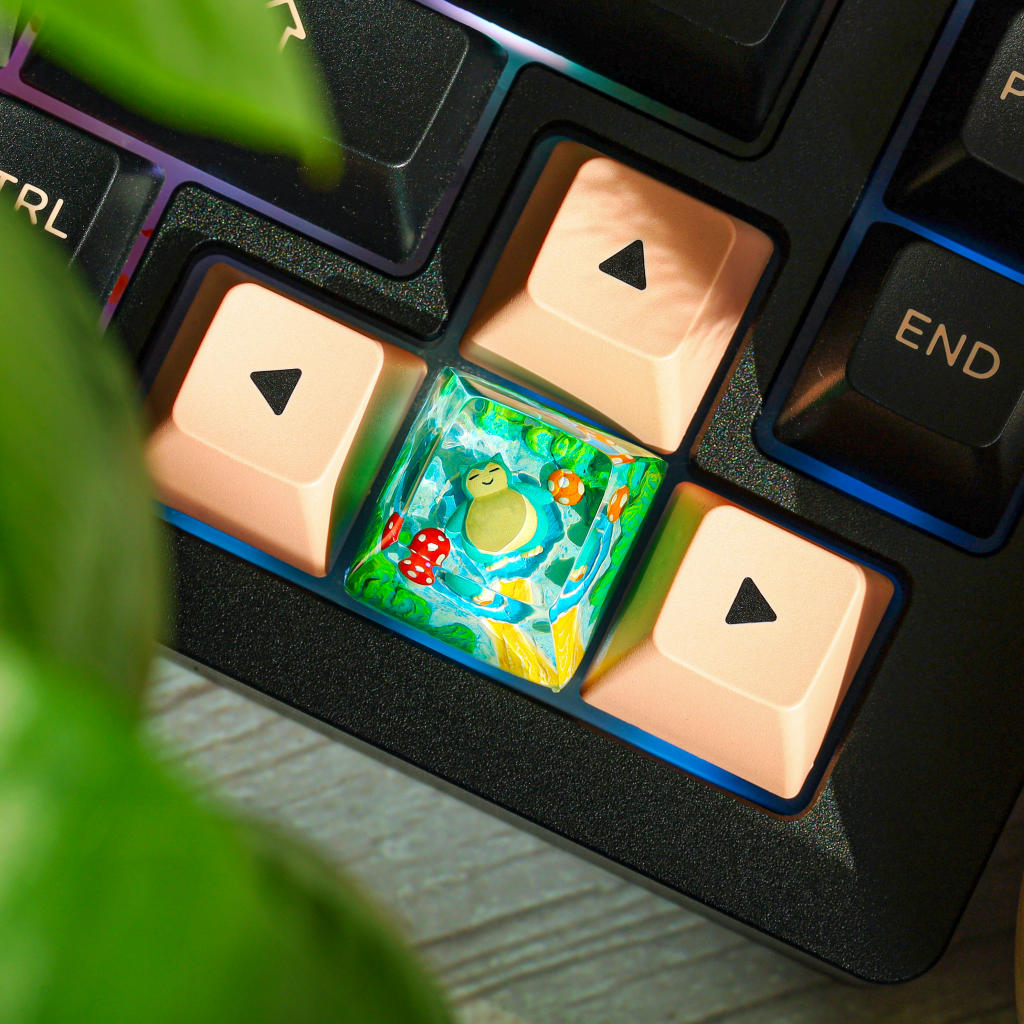 Blind Box Keycaps 4 Sleeping Snorlax Pokemon Keycap