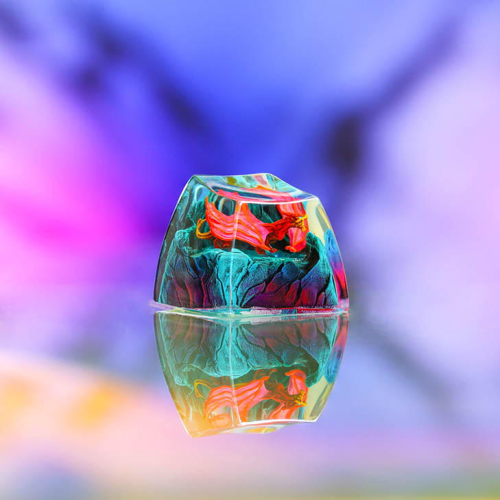 Fire Dragon Artisan keycap 8 Fire Dragon Artisan keycap