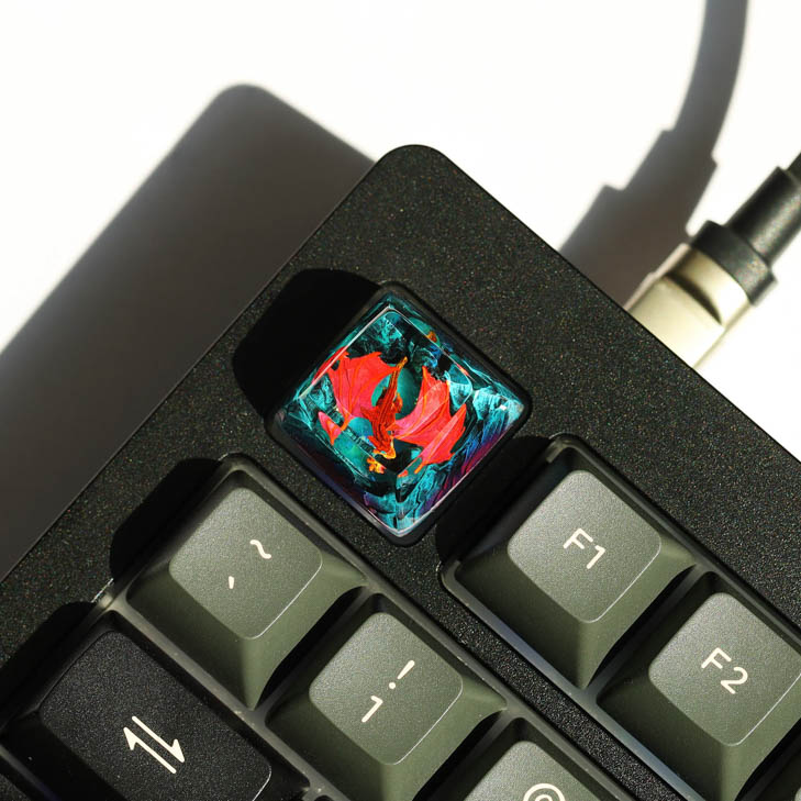 Fire Dragon Artisan keycap 9 Fire Dragon Artisan keycap