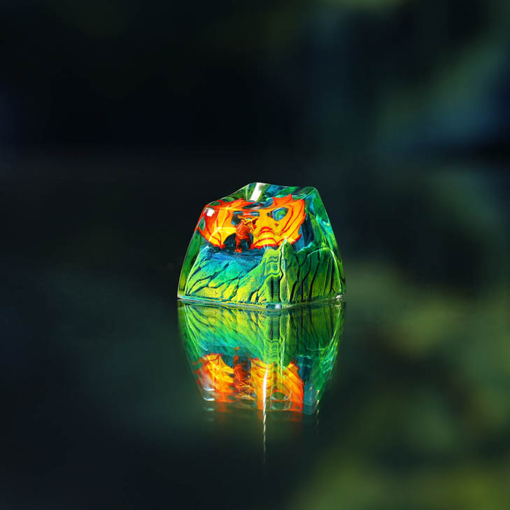 Fire Dragon Artisan keycap 7 Fire Dragon Artisan keycap