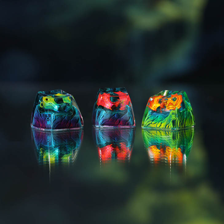 Fire Dragon Artisan keycap 4 Fire Dragon Artisan keycap