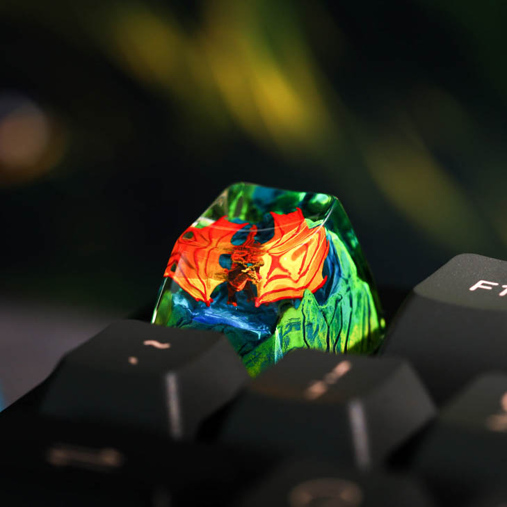 Fire Dragon Artisan keycap 2 Fire Dragon Artisan keycap
