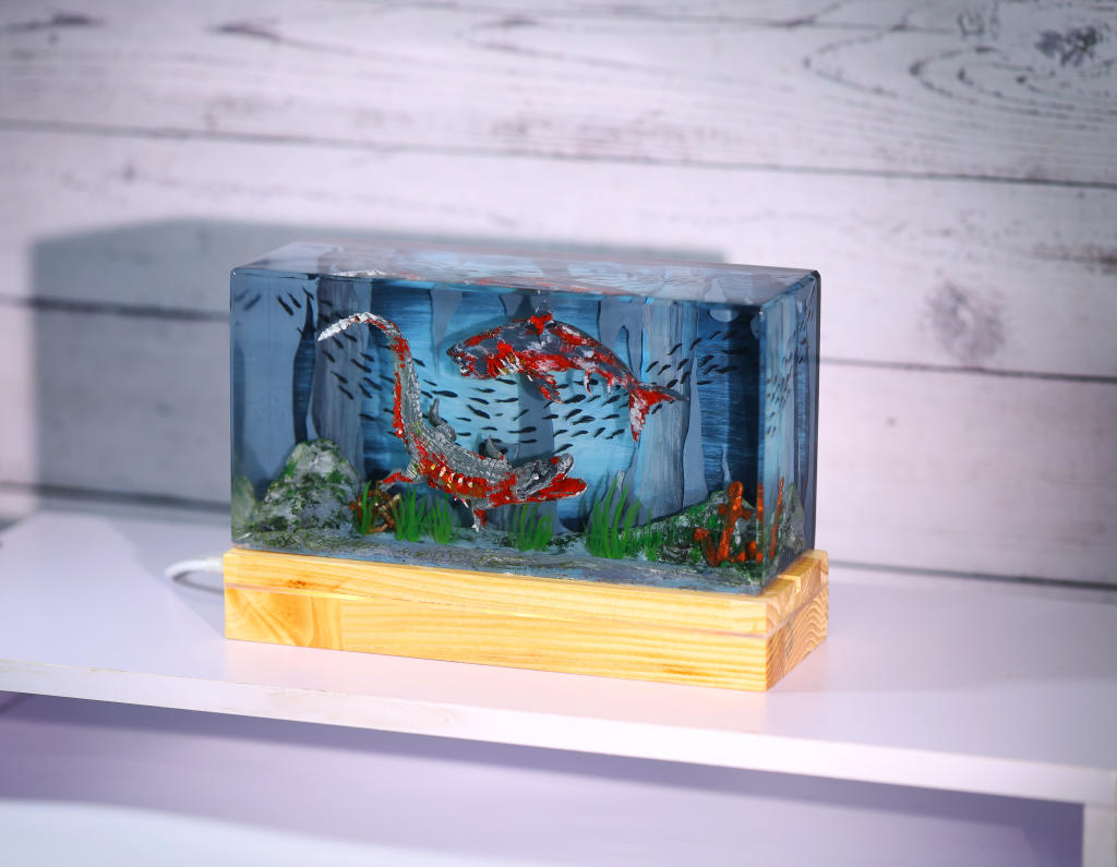 Diorama Zombie Crocodile and Shark Night Light 6 Diorama Zombie Crocodile and Shark Night Light
