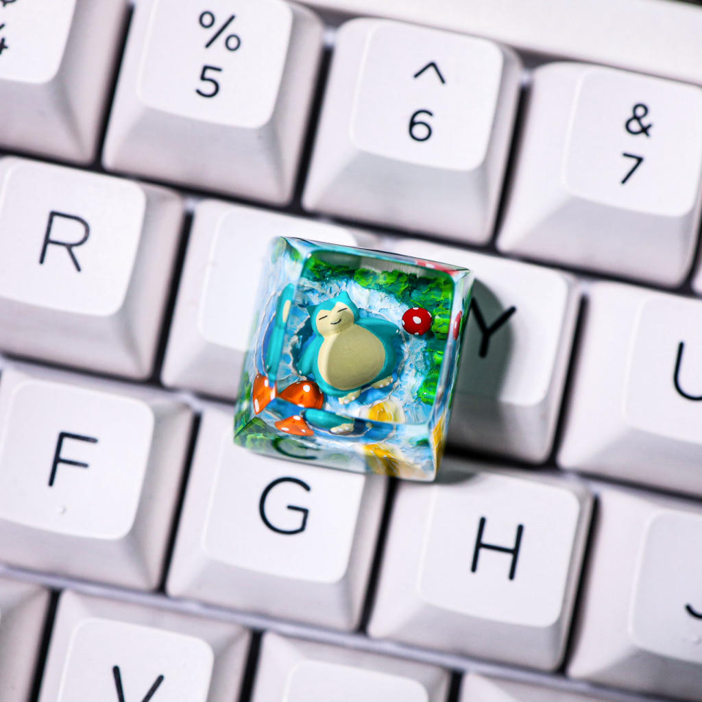 Sleeping Snorlax Pokemon Keycap 10 Sleeping Snorlax Pokemon Keycap