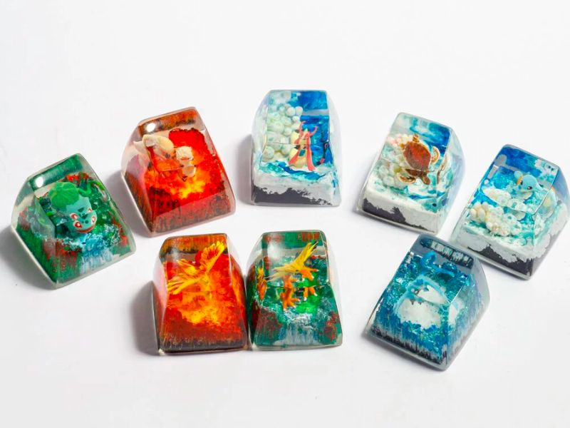 Blind Box Keycaps 48 The Haku dragon keycap is shown with magical beauty, with smooth lines that bring brightness and mystery, but still retain sophistication