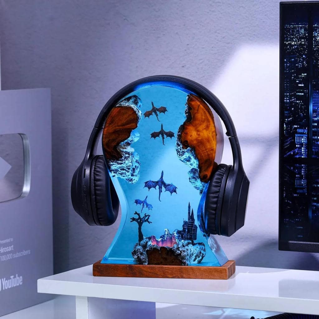 Fire and Ice Dragon Night Light & Headphone Stand 5 Fire and Ice Dragon Night Light & Headphone Stand