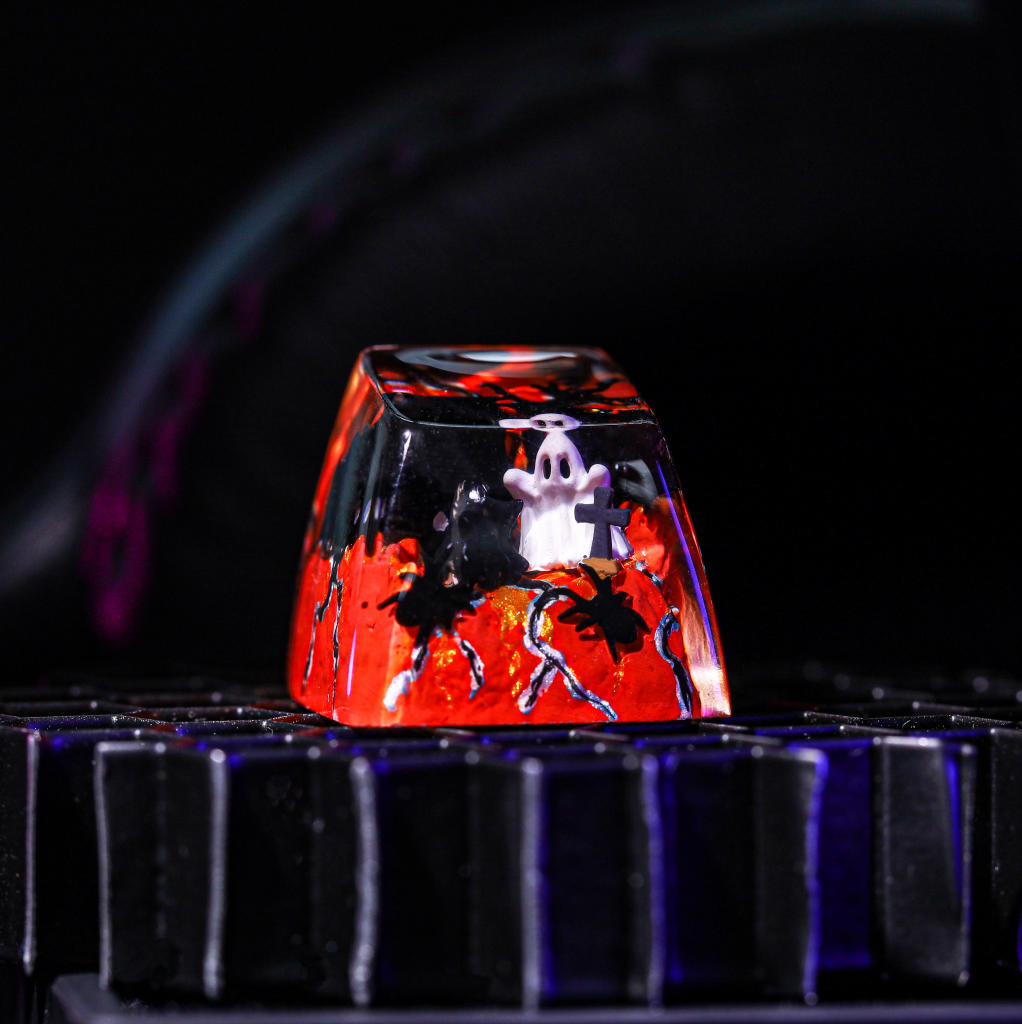 Ghost Halloween keycap ver 2 1 Ghost Artisan Keycap