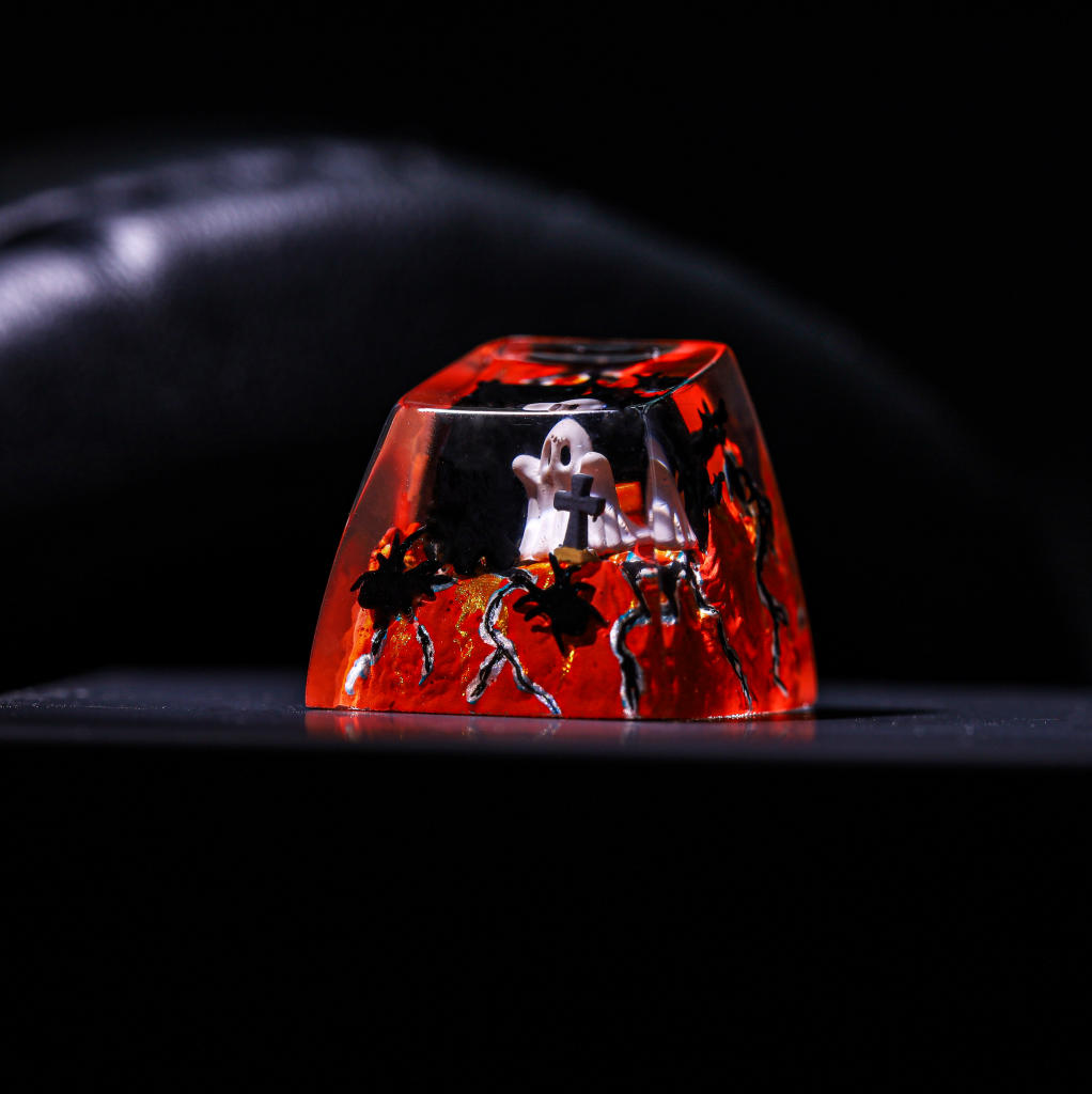 Ghost Halloween keycap ver 2 3 Ghost Artisan Keycap