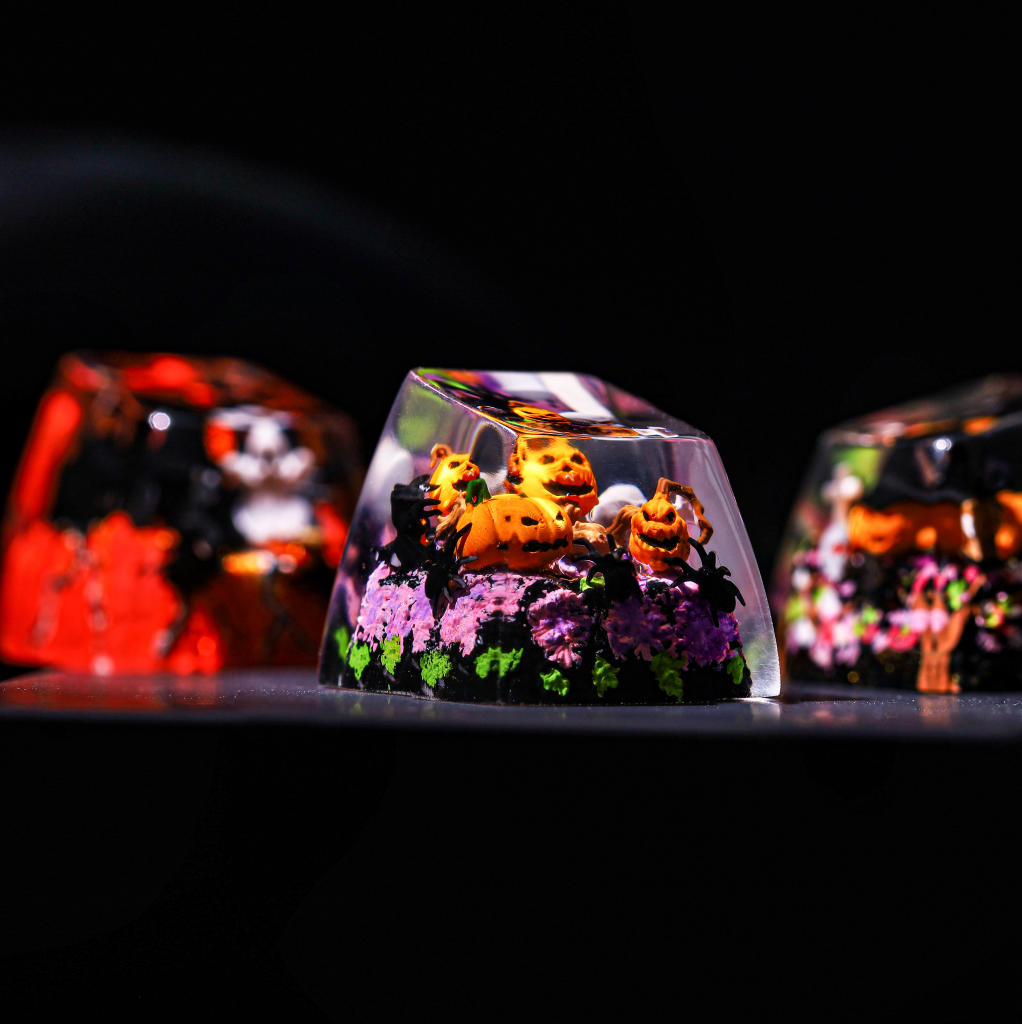 Pumpkin Halloween keycaps 3 Pumpkin Halloween keycap