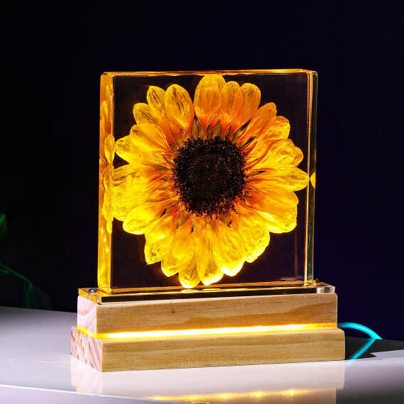 Sunflower Epoxy Night Light 1 Sunflower Night Light