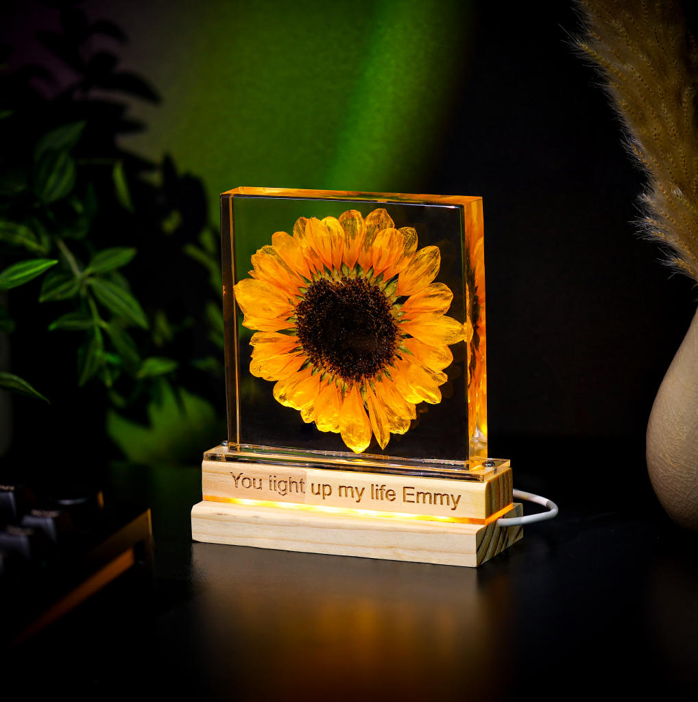 Sunflower Epoxy Night Light 10 Sunflower Night Light