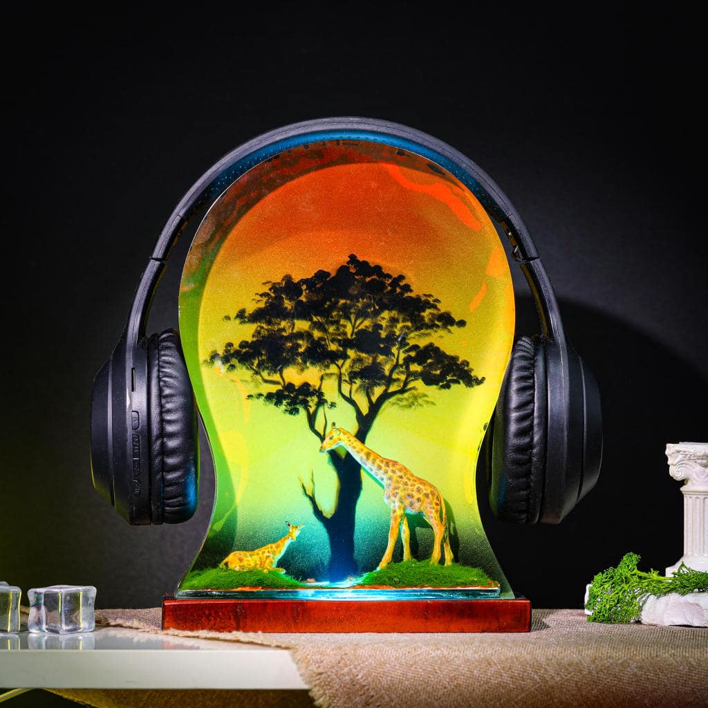 Giraffe Epoxy Headphone Stand 3 Giraffe Headphone Stand