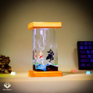 Kirito and Asuna Sword Art Online Epoxy Night Light