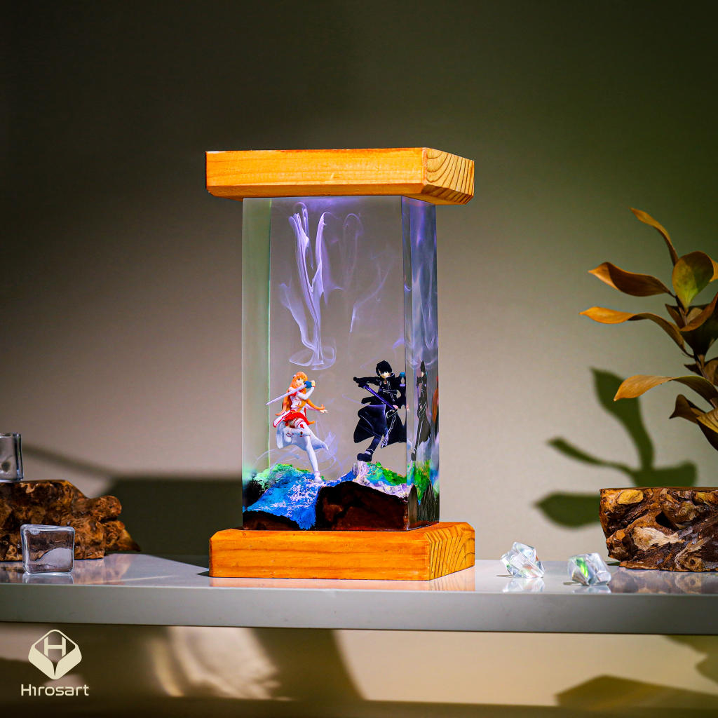 Kirito and Asuna Sword Art Online Epoxy Night Light 3 Kirito and Asuna Sword Art Online Epoxy Night Light