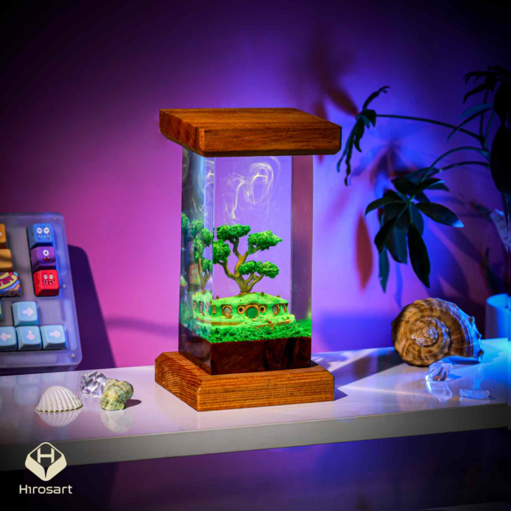 Hobbiton Bonsai Pot Epoxy Lamp 4 Hobbiton Bonsai Pot Epoxy Lamp