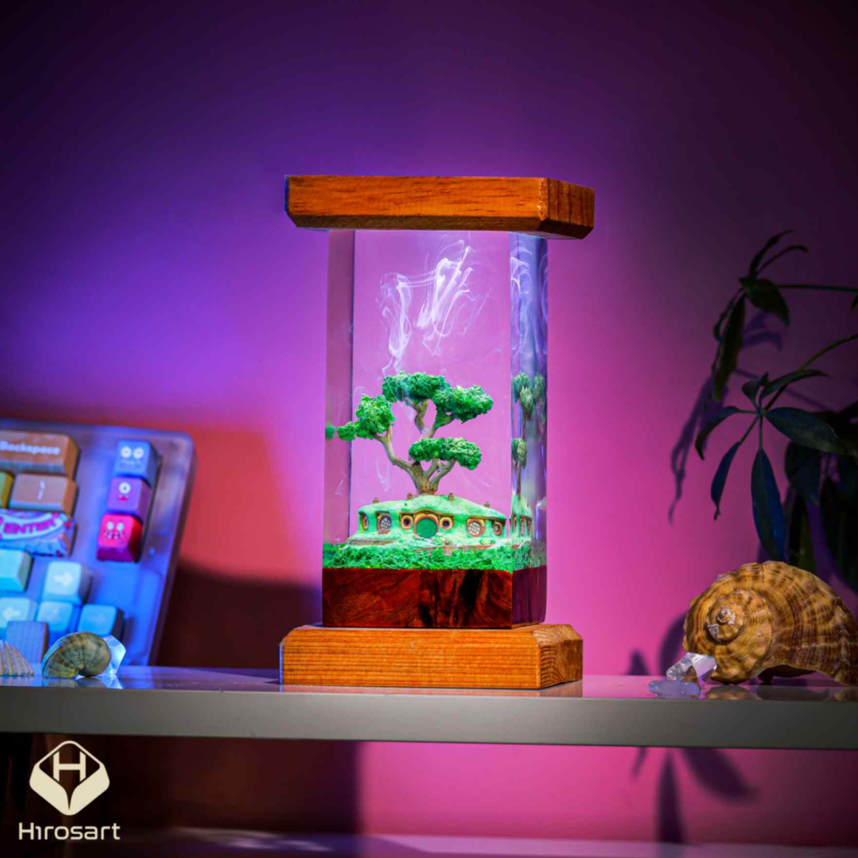 Hobbiton Bonsai Pot Epoxy Lamp 5 Hobbiton Bonsai Pot Epoxy Lamp