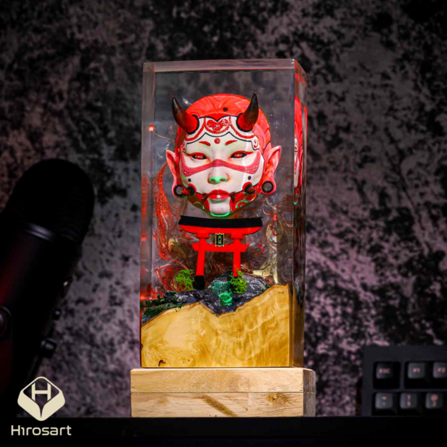 Honari Hannya - Devil Mask Epoxy Night Light 7 Hannari Hannya Devil Mask Epoxy Night Light