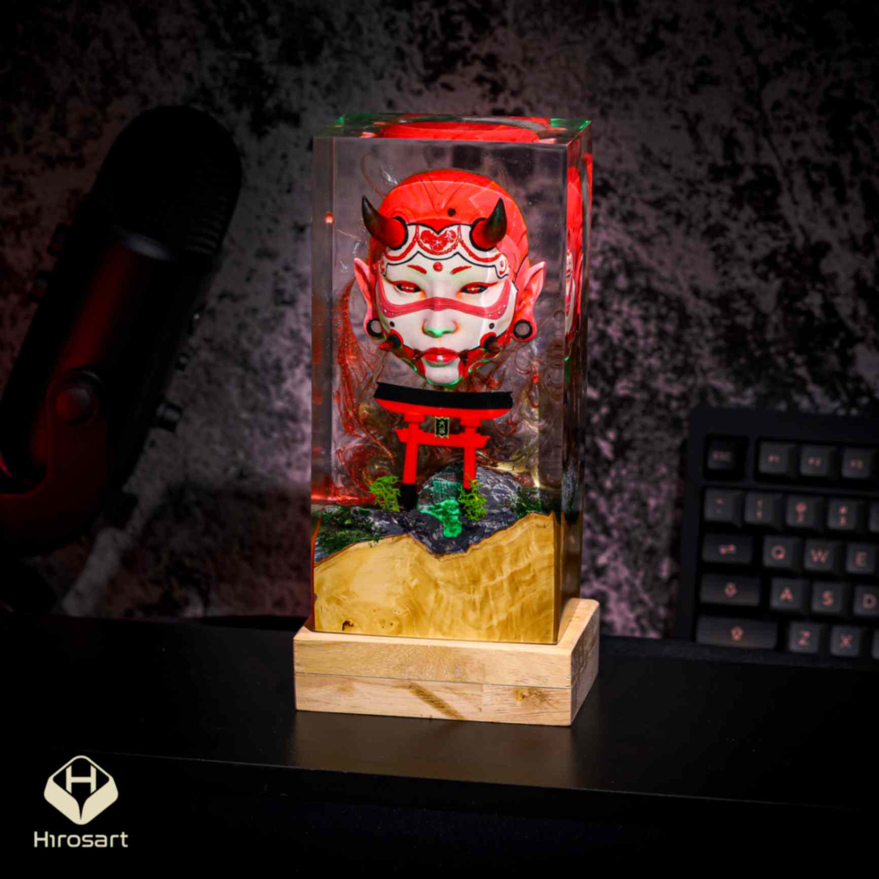 Honari Hannya - Devil Mask Epoxy Night Light 1 Hannari Hannya Devil Mask Epoxy Night Light