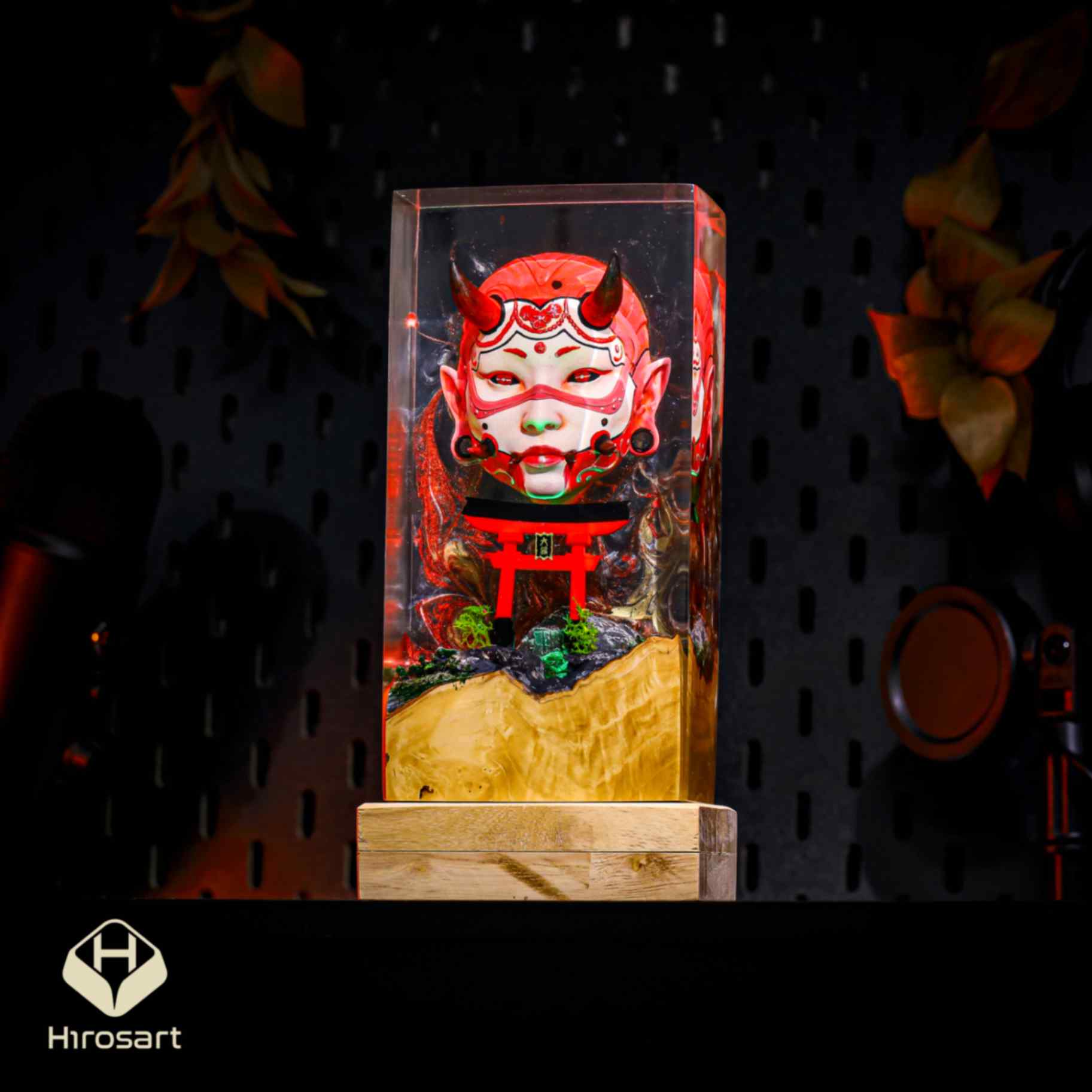 Honari Hannya - Devil Mask Epoxy Night Light 4 Hannari Hannya Devil Mask Epoxy Night Light