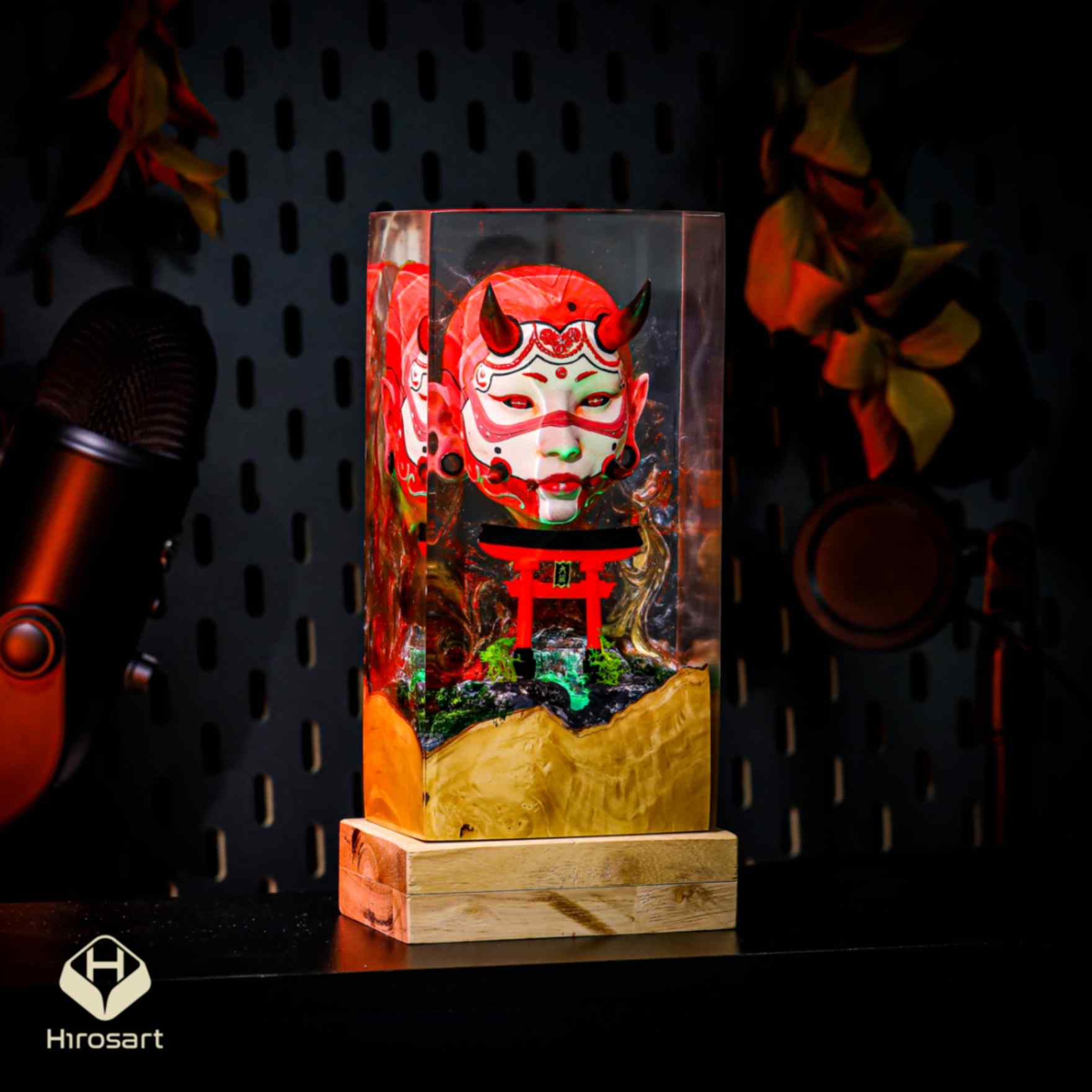 Honari Hannya - Devil Mask Epoxy Night Light 5 Hannari Hannya Devil Mask Epoxy Night Light