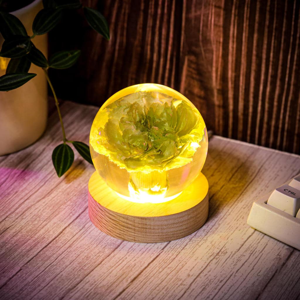 Carnation Flower Sphere Resin Lamp 6 Carnation Flower Sphere Resin Lamp