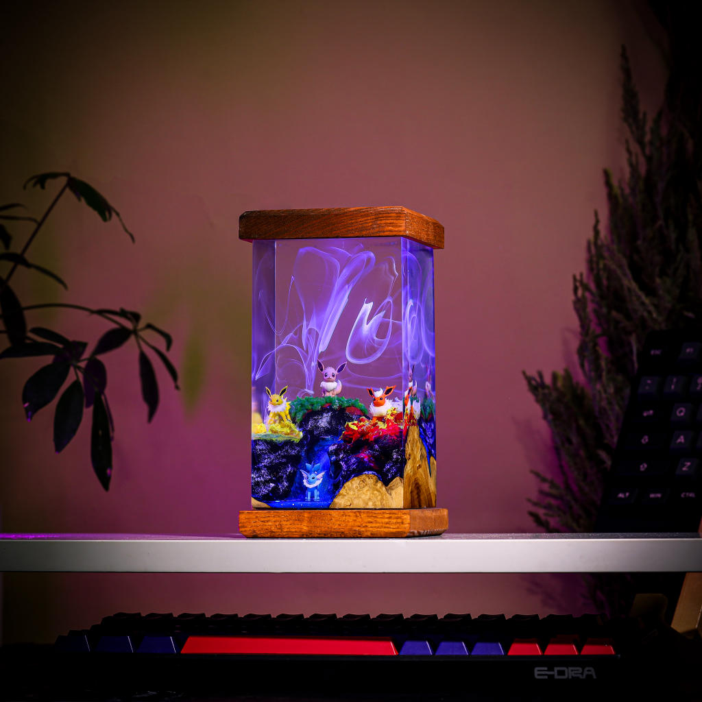 Eevee Pokémon Evolution Epoxy Lamp 7 Eevee Pokémon Evolution Epoxy Lamp