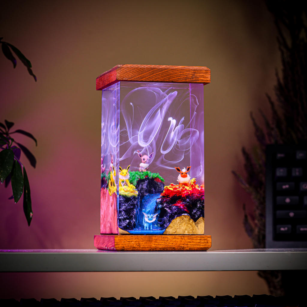 Eevee Pokémon Evolution Epoxy Lamp 6 Eevee Pokémon Evolution Epoxy Lamp