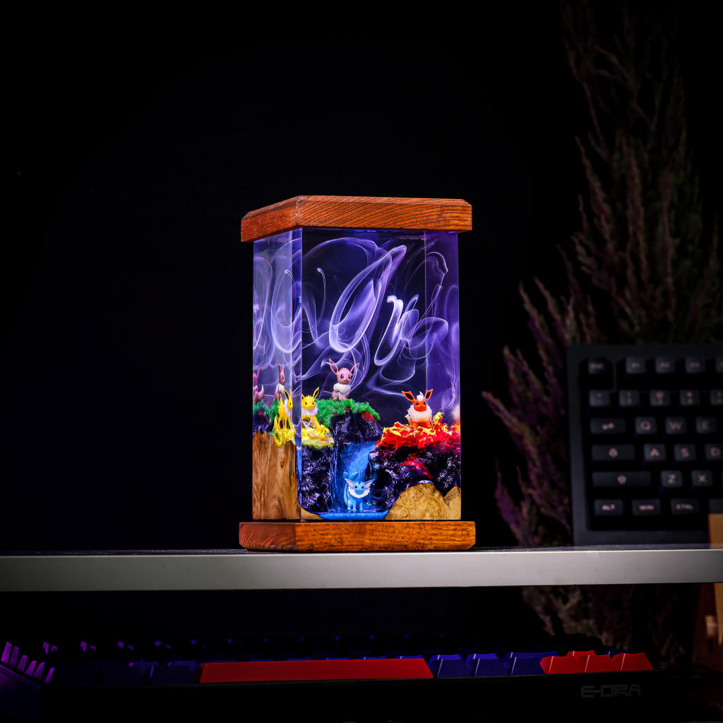 Eevee Pokémon Evolution Epoxy Lamp 4 Eevee Pokémon Evolution Epoxy Lamp