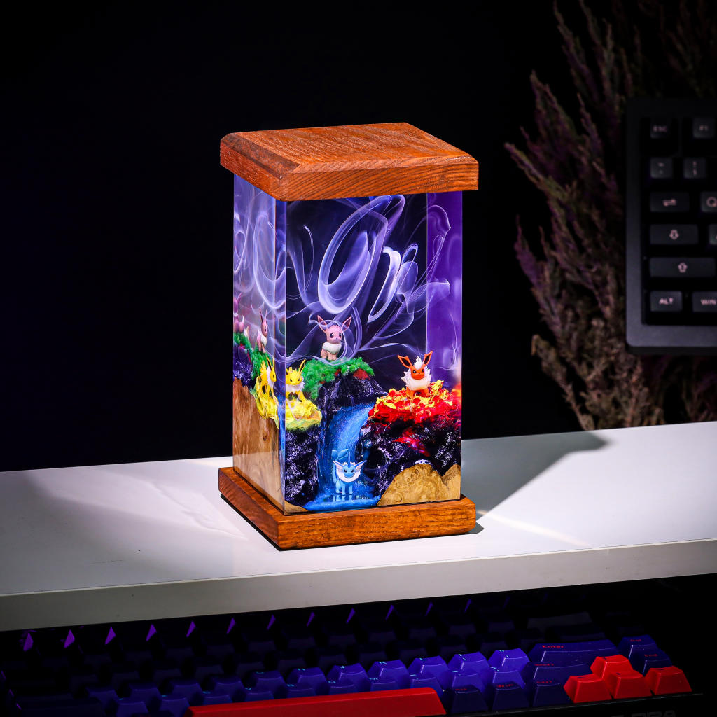 Eevee Pokémon Evolution Epoxy Lamp 3 Eevee Pokémon Evolution Epoxy Lamp