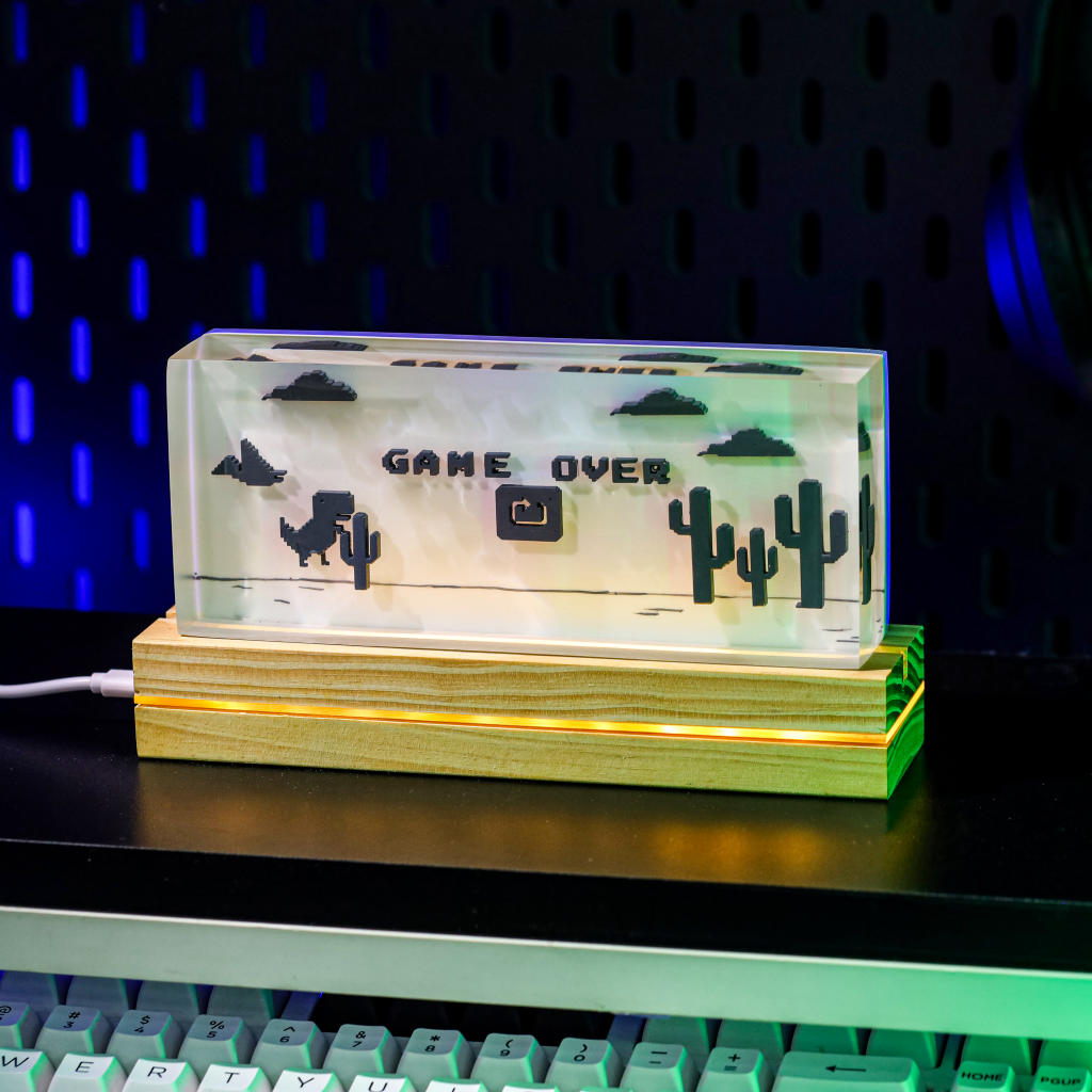 Dino Game Epoxy Lamp 8 Dino Game Epoxy Lamp