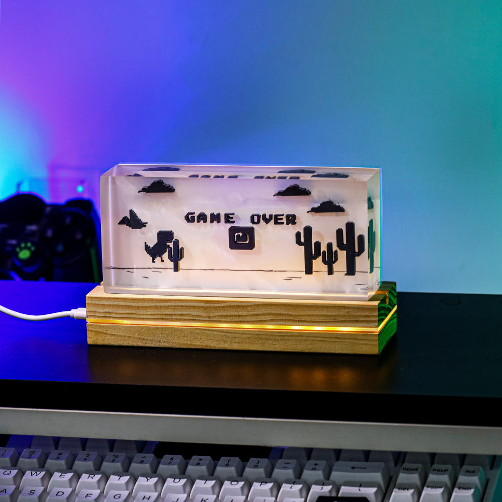 Dino Game Epoxy Lamp 5 Dino Game Epoxy Lamp