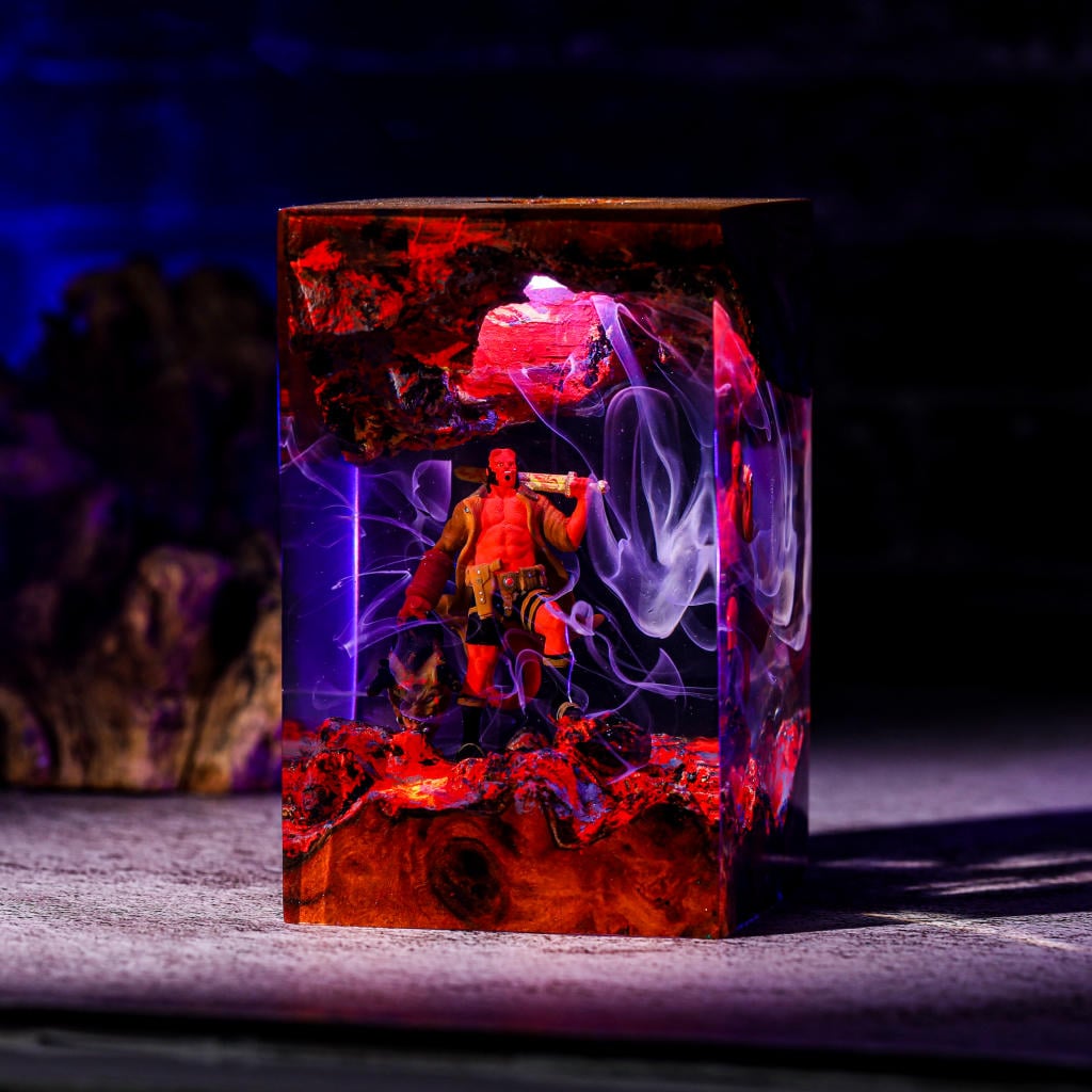 Hellboy Epoxy Night Lamp 4 Hellboy Epoxy Night Lamp