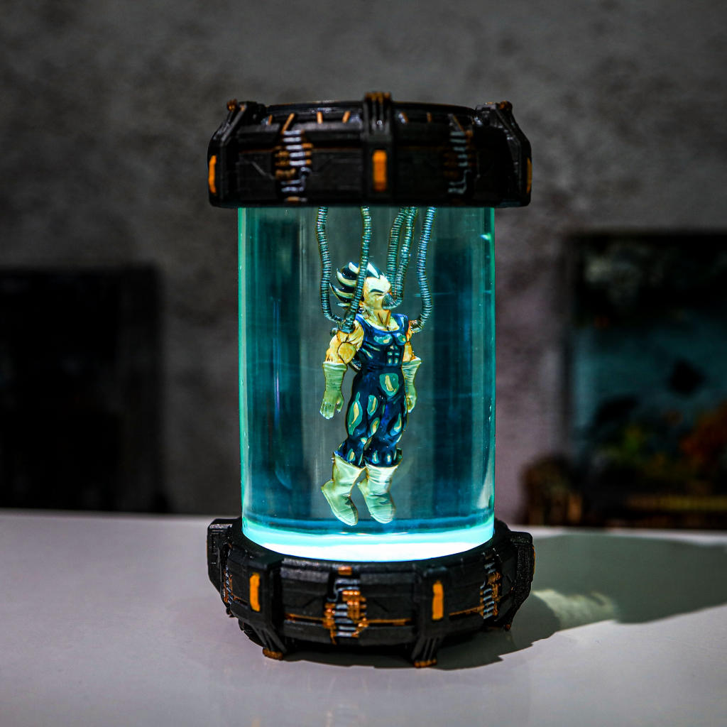 Super Warrior Resin Chamber Lamp Ver 2 3 Dragon Ball Z Vegeta in a Healing Chamber Lamp