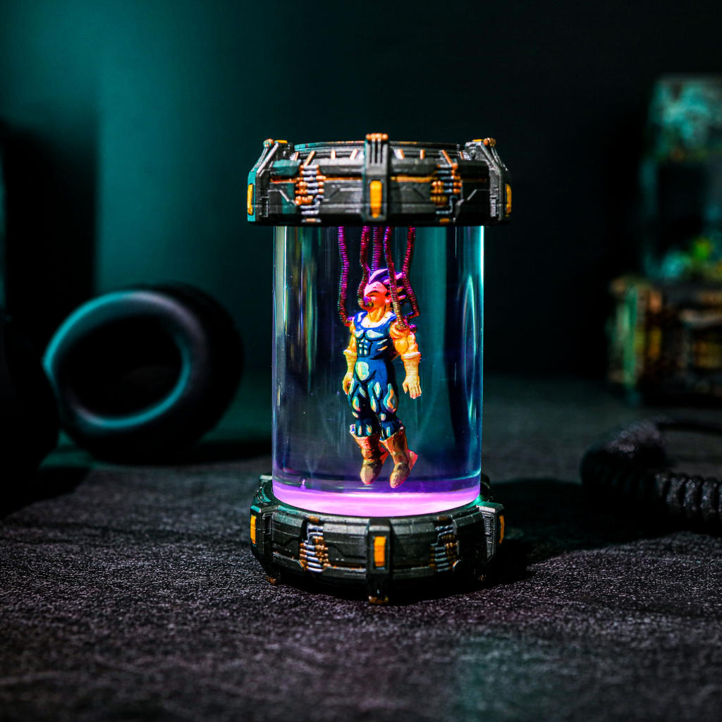 Super Warrior Resin Chamber Lamp Ver 2 7 Dragon Ball Z Vegeta in a Healing Chamber Lamp