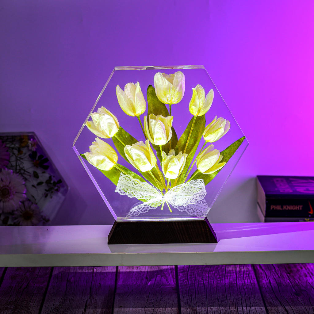 Real Tulip Flower Night Light 8 Real Tulip Flower Night Light