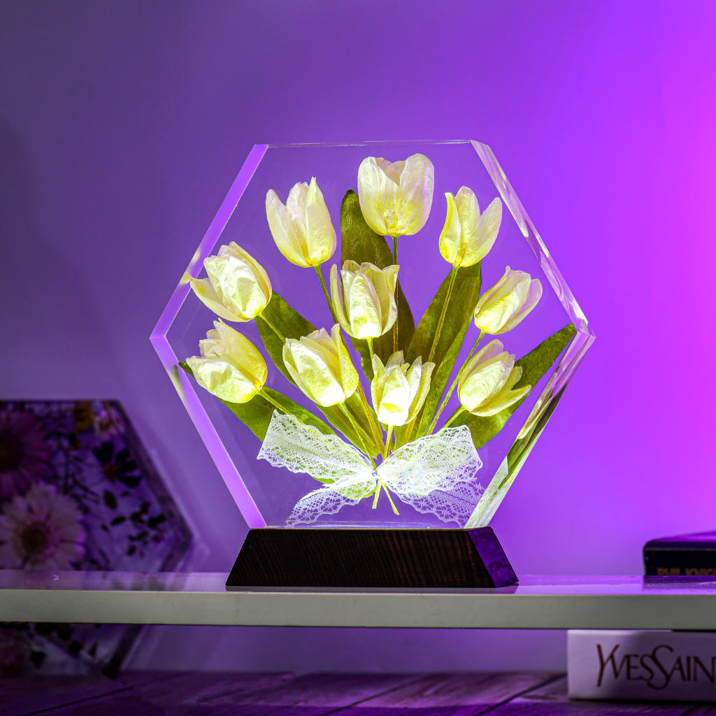Real Tulip Flower Night Light 6 Real Tulip Flower Night Light