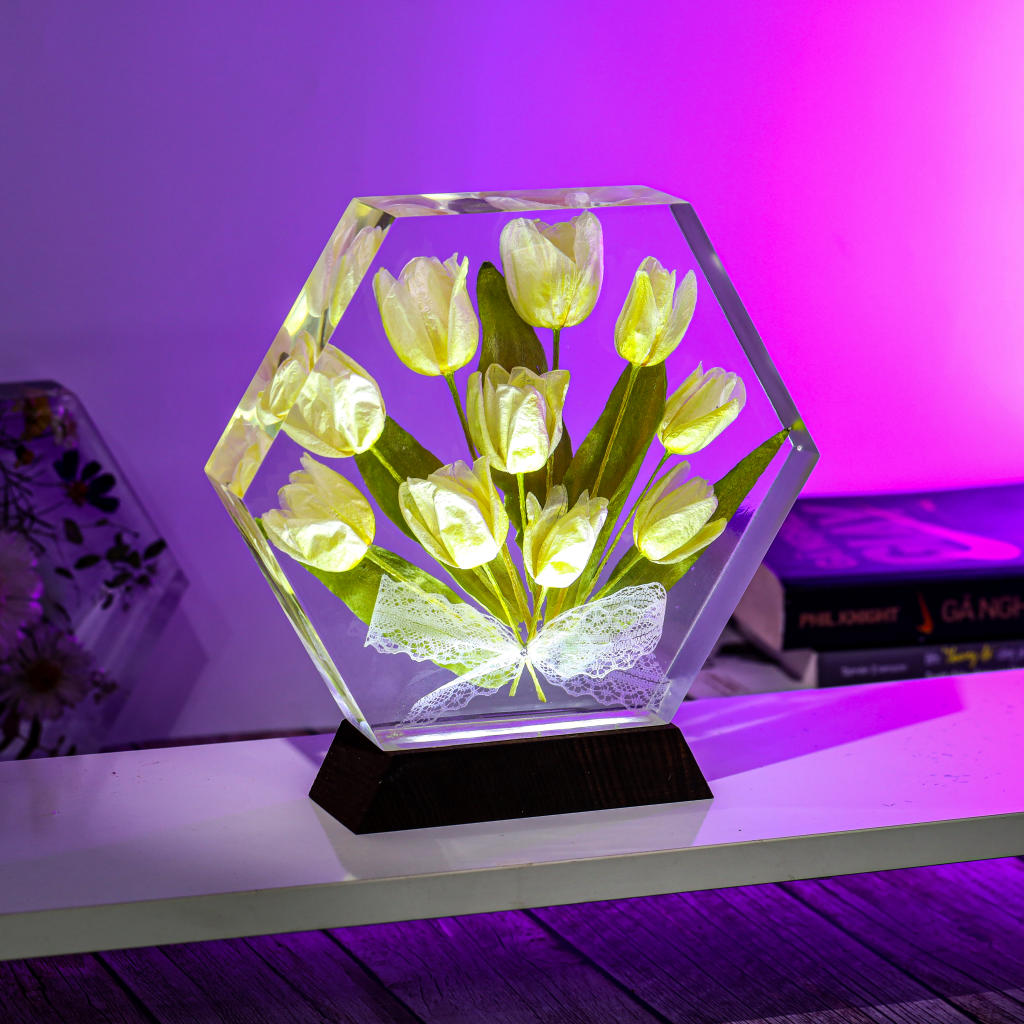 Real Tulip Flower Night Light 1 Real Tulip Flower Night Light