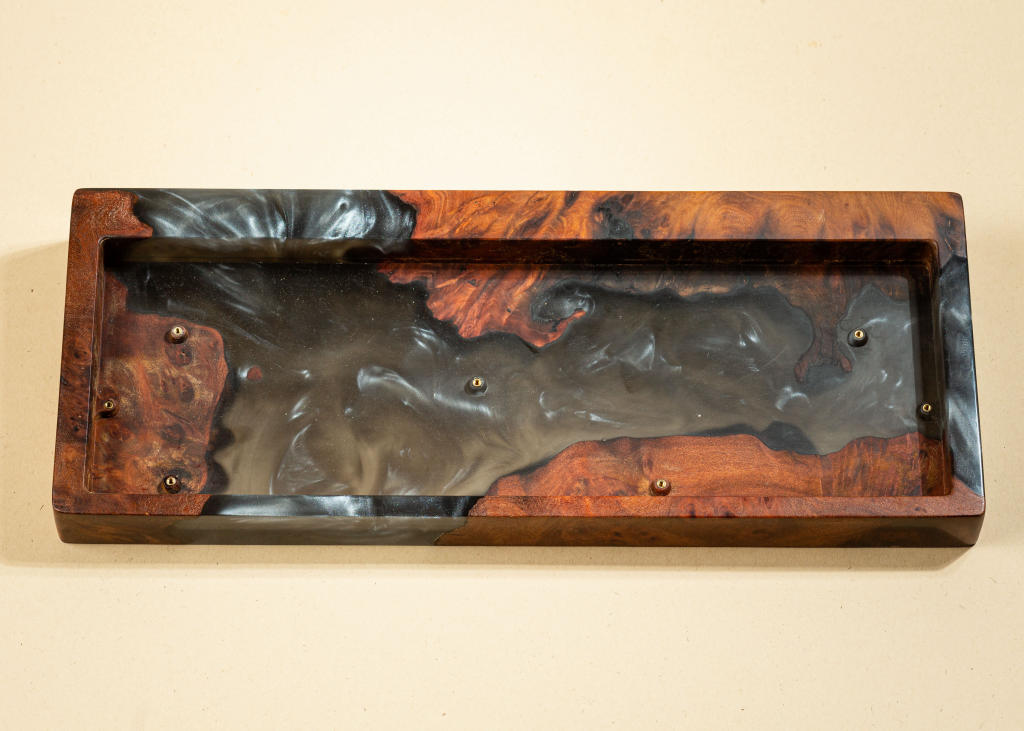 Black Resin and Wood Keyboard Case 7 Black Resin and Wood Keyboard Case