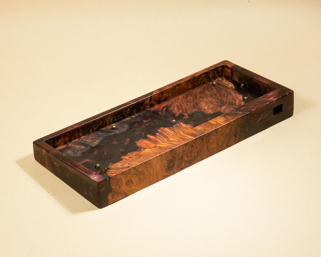 Black Resin and Wood Keyboard Case 11 Black Resin and Wood Keyboard Case