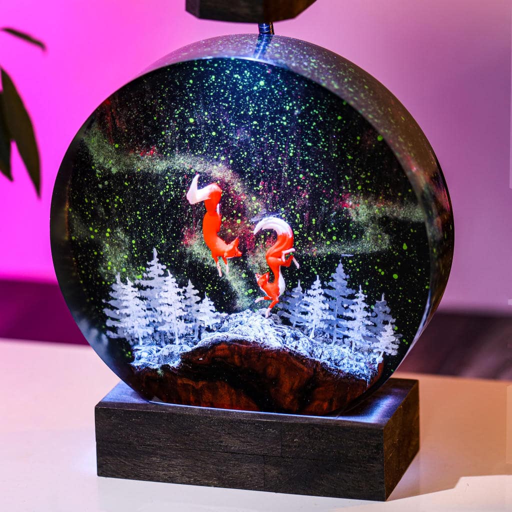Circular Fox Resin Lamp 6 Circular Fox Resin Lamp